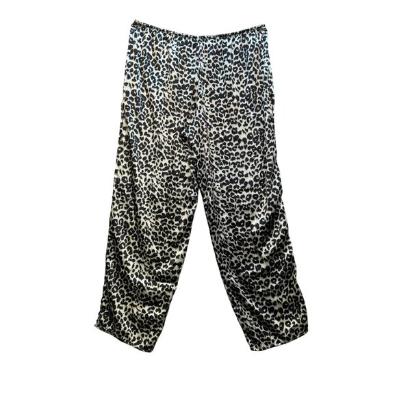 By Pink Womens Sleepwear Leopard Print Pajama Set Extra Large Black Tan - Picture 16 of 16